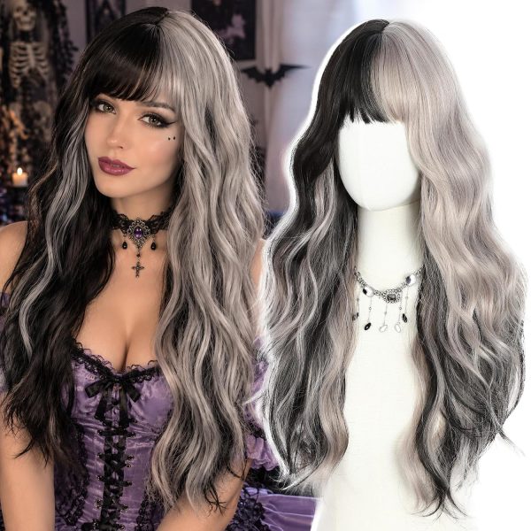 Perruque Synthétique Lace Front Body Wave avec Frange – balayage (4/27) – 26 pouces – Réf. WS-G8J8R4