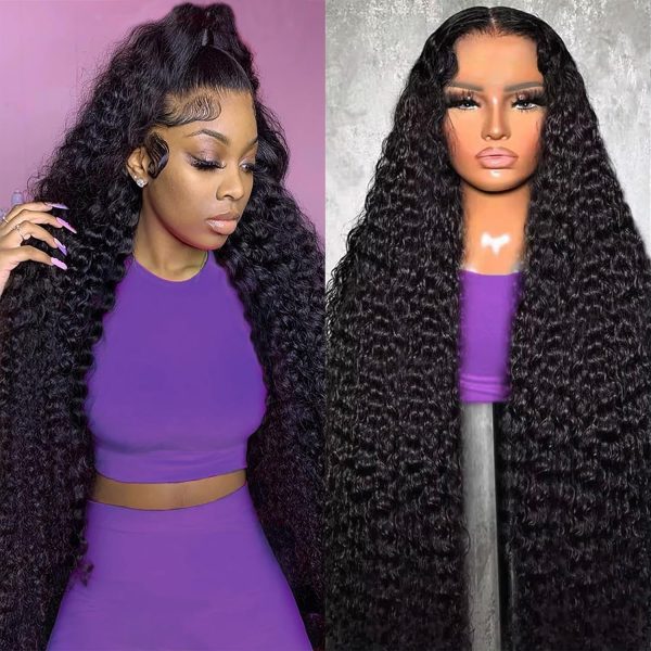 Perruque Lace Front Deep Wave 13x4 sans Colle – 200 % de densité – Cheveux Humains – 30 pouces