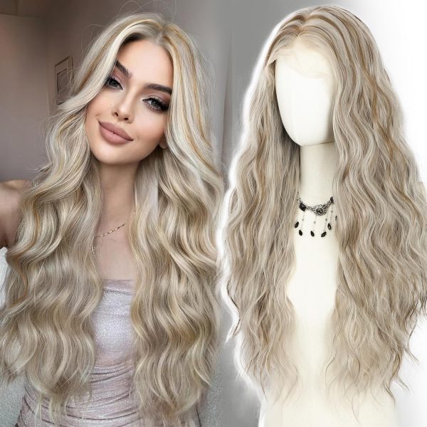 WIGHUB&SALON – Perruque Synthétique Lace Front Body Wave – balayage (4/27) – 26 pouces – Réf. WS-BVG2SY