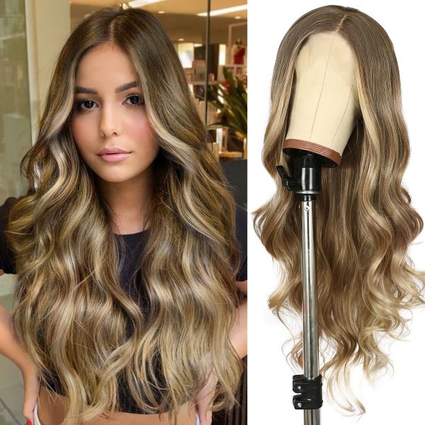 Perruque Synthétique Lace Front Body Wave – brun – 26 pouces – Réf. WS-2FF8NQ