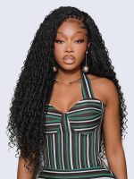 WIGHUB&SALON – Perruque Lace Front Tressée 13x4 Twist – Cheveux Humains – 26 pouces