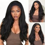 WIGHUB&SALON – Perruque Lace Front Yaki Raide 13x4 – Cheveux Humains – 26 pouces