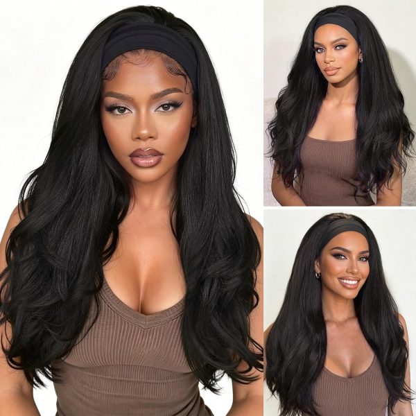 WIGHUB&SALON – Perruque Lace Front Yaki Raide 13x4 – Cheveux Humains – 26 pouces