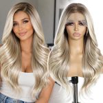 Perruque Synthétique Lace Front Body Wave Dégradée – blond (613) – 26 pouces